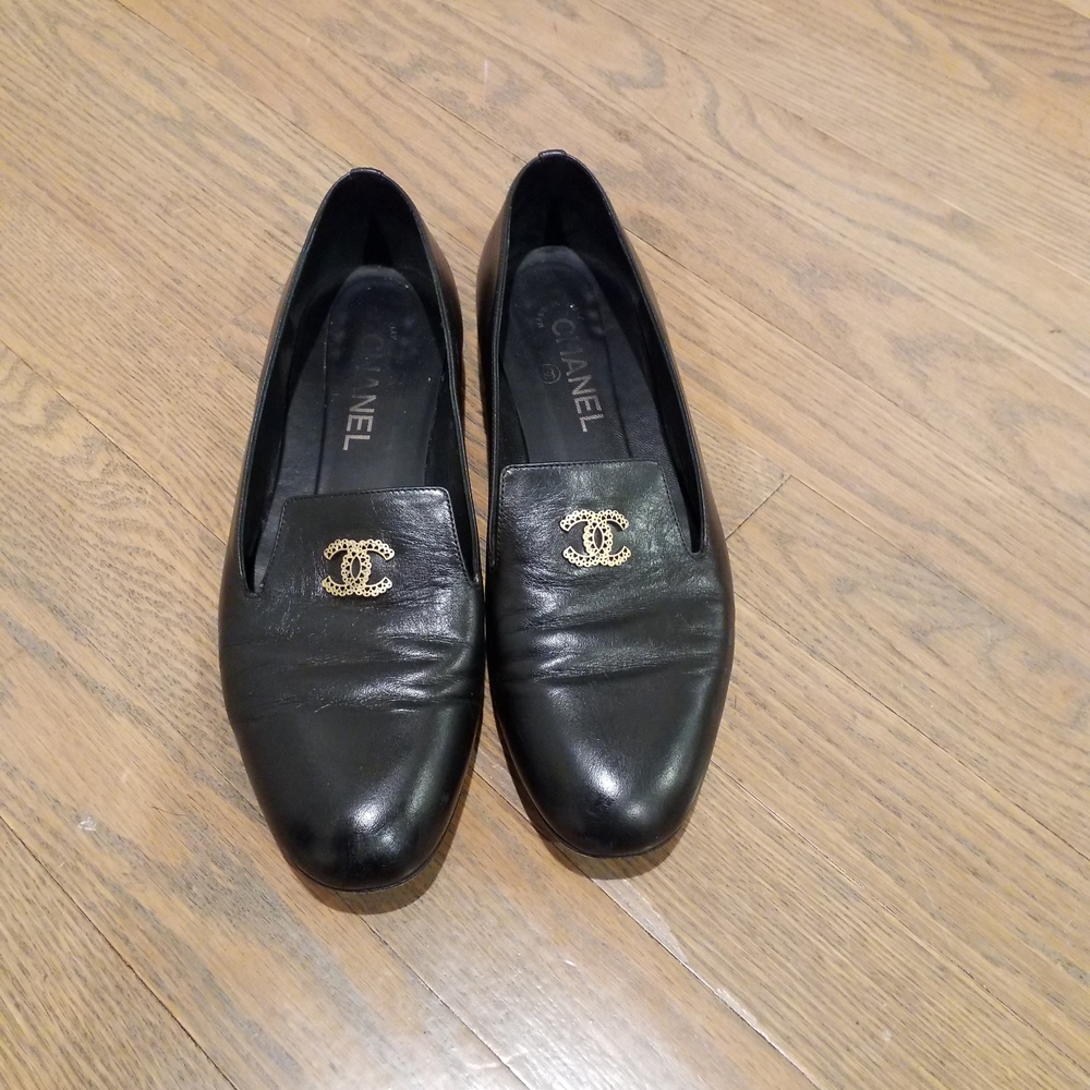 CHANEL Black Loafers
